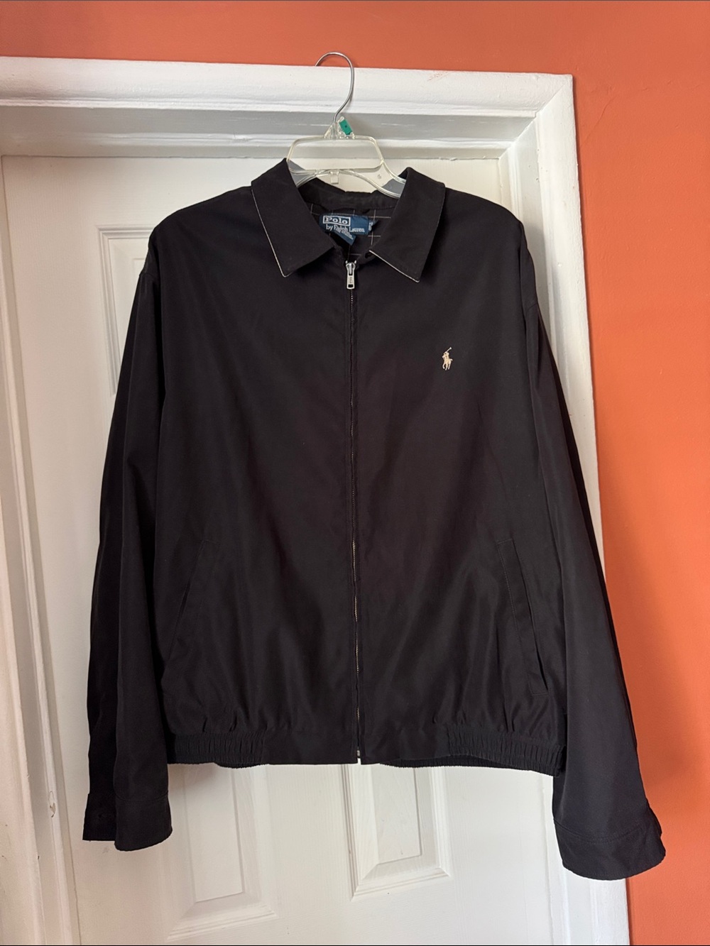 Polo by Ralph Lauren Black Zip-Up Harrington Jacket
